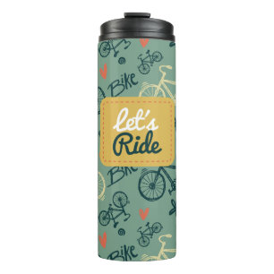 Bouteilles Isothermes Voyons à vélo vert moderne Motif