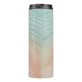 Bouteilles Isothermes Vue Drone, Vacances Plage Rose. (Dos)