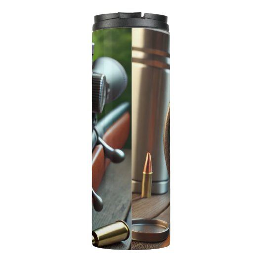 Bouteilles Isothermes Vue du chasseur dans la forêt d'automne (Dos)