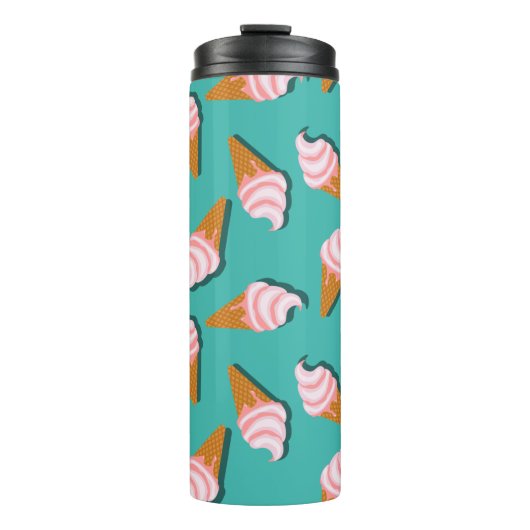 Bouteilles Isothermes Waffle cones ice cream and frozen yogurt pattern (Devant)