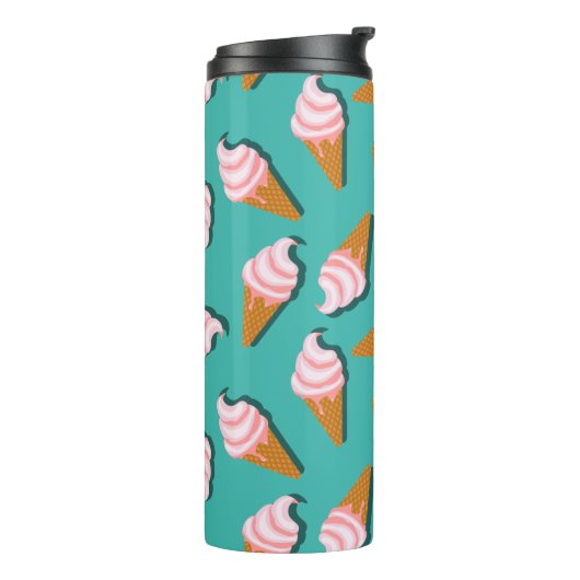 Bouteilles Isothermes Waffle cones ice cream and frozen yogurt pattern (Tourné sur la gauche)