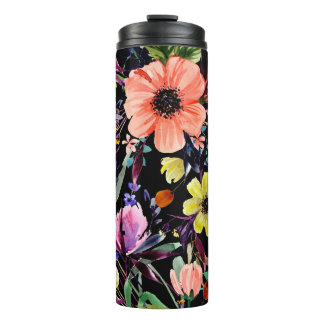 Bouteilles Isothermes Watercolor floral seamless pattern. Different buds