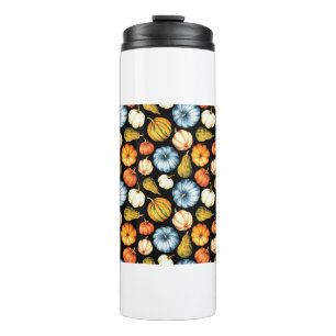 Bouteilles Isothermes Watercolor illustration with pumpkins. Seamless wa