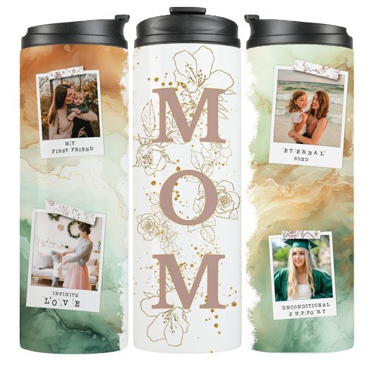 Bouteilles Isothermes Watercolor Mom Photo Coffee Travel Tumbler Mug