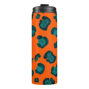 Bouteilles Isothermes Watercolor seamless pattern with leopard skin. Fas