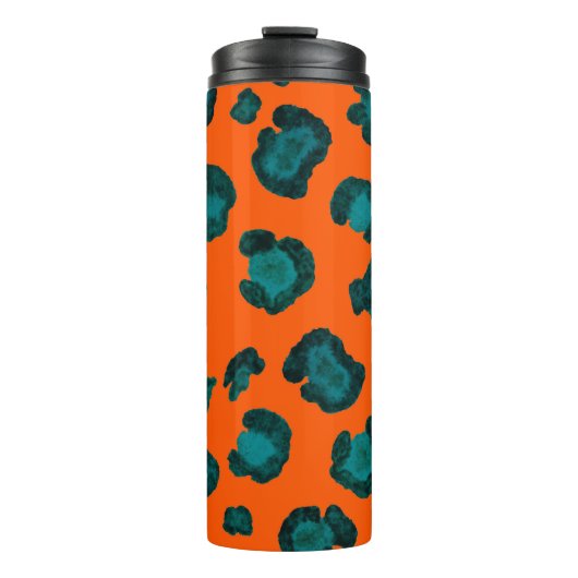 Bouteilles Isothermes Watercolor seamless pattern with leopard skin. Fas (Devant)