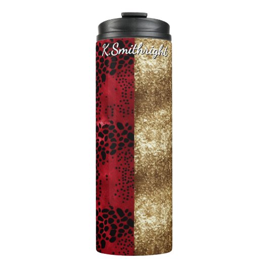 Bouteilles Isothermes Wavy Animal Print Textured Design (Devant)