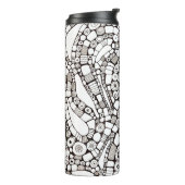 Bouteilles Isothermes Wavy Bendy Circles Square Abstract Pen Drawing (Tourné sur la gauche)