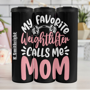 Bouteilles Isothermes Weightlifter m'appelle maman Graphic