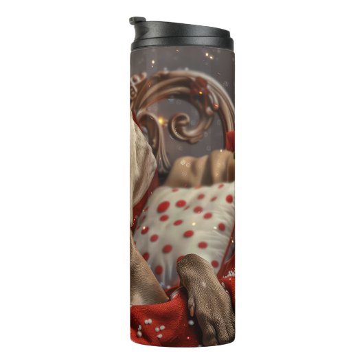 Bouteilles Isothermes Weimaraner Chien Festif de Noël (Tourné sur la droite)