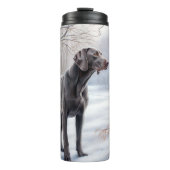Bouteilles Isothermes Weimaraner Laisser Neige Noël (Devant)