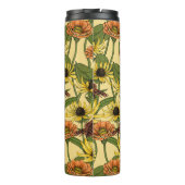 Bouteilles Isothermes Wens et fleurs sur jaune pâle (Dos)