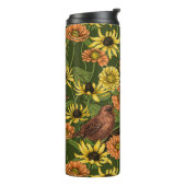 Bouteilles Isothermes Wens et fleurs sur vert (Tourné sur la gauche)