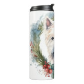 Bouteilles Isothermes West Highland White Terrier Wire de Noël (Tourné sur la gauche)