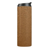 Bouteilles Isothermes Western Tooled Suede Leather Print Thermal Tumbler (Tourné sur la gauche)