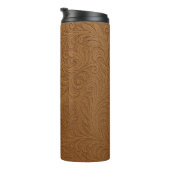 Bouteilles Isothermes Western Tooled Suede Leather Print Thermal Tumbler (Tourné sur la droite)