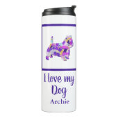 Bouteilles Isothermes Westie Terrier Chien Silhouette mignonne pourpre P (Tourné sur la gauche)