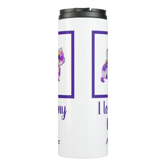 Bouteilles Isothermes Westie Terrier Chien Silhouette mignonne pourpre P (Dos)