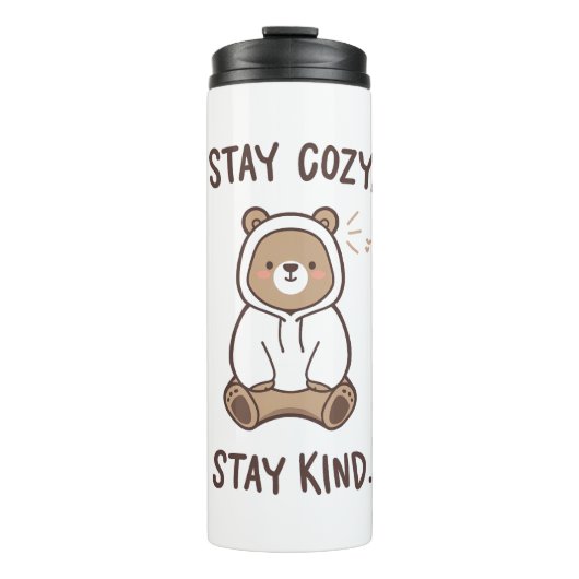 Bouteilles Isothermes Whimsical Bear with Positive Kindness Quote (Devant)