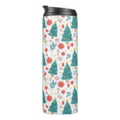 Bouteilles Isothermes Whimsical Christmas Tree and Snowman Holiday (Tourné sur la droite)