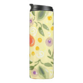 Bouteilles Isothermes Whimsical hearts and berries yellow, pink (Tourné sur la droite)