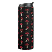 Bouteilles Isothermes Whimsical Mushrooms Red And Black Pattern (Tourné sur la gauche)