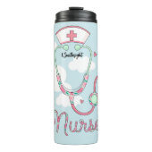 Bouteilles Isothermes Whimsical Nurse Stethoscope Butterfly Clouds (Devant)