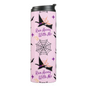 Bouteilles Isothermes Whimsical "Run Away With Me" Halloween Witch & Bat (Tourné sur la gauche)
