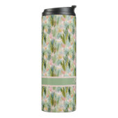 Bouteilles Isothermes Whimsical Sage Green Floral Personalized (Tourné sur la gauche)