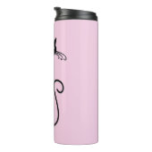 Bouteilles Isothermes Whimsical Skinny Chat noir rose (Tourné sur la droite)