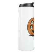 Bouteilles Isothermes Whimsical Spooky Pumpkin with Ghosts, Cats & Hallo (Tourné sur la gauche)