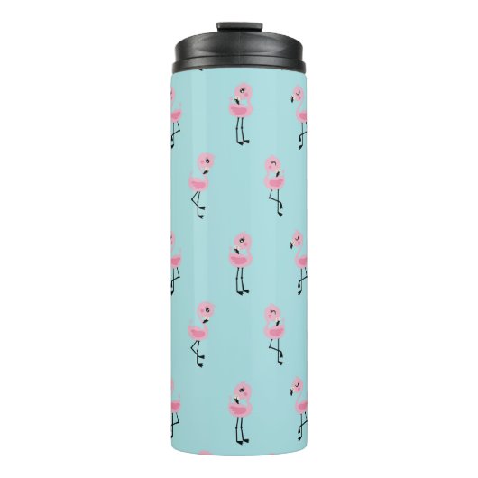 Bouteilles Isothermes Whimsical tropical flamingos (Devant)