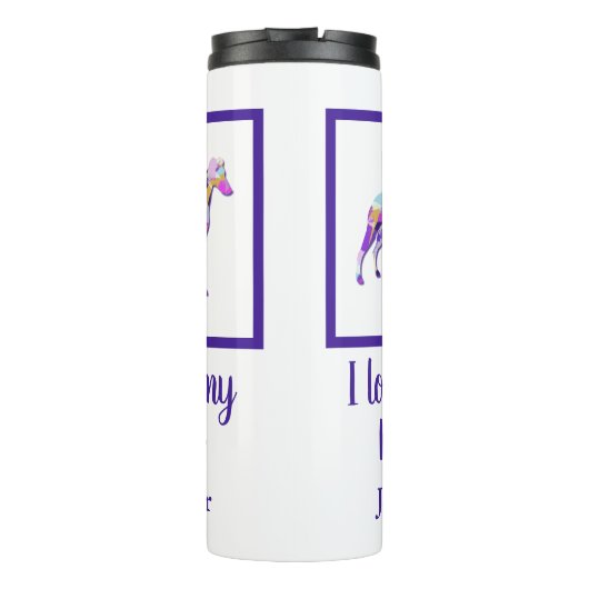 Bouteilles Isothermes Whippet Chien gris italien Silhouette Purple PY&B (Dos)