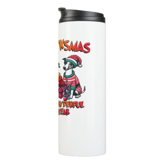 Bouteilles Isothermes Whippet Halloween Thanksgiving Noël overde (Tourné sur la droite)