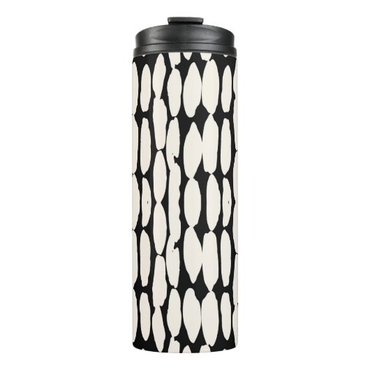 Bouteilles Isothermes White black dot pattern. shibori circle seamless. (Devant)