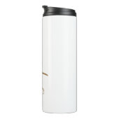 Bouteilles Isothermes White Gold Script Custom Name Thermal Tumbler (Tourné sur la droite)