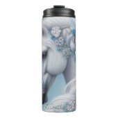 Bouteilles Isothermes White Horse Blue Floral Elegance (Devant)