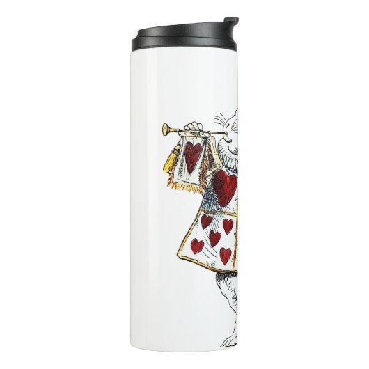 Bouteilles Isothermes White Rabbit Alice Wonderland Hearts (Tourné sur la gauche)