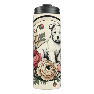 Bouteilles Isothermes White Scottish Terrier Art Cute Scottie