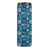 Bouteilles Isothermes White Snowflakes On Icy Blue Winter Background (Dos)