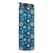 Bouteilles Isothermes White Snowflakes On Icy Blue Winter Background (Tourné sur la droite)