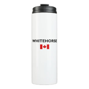 Bouteilles Isothermes Whitehorse Canada Drapeau canadien couleur claire