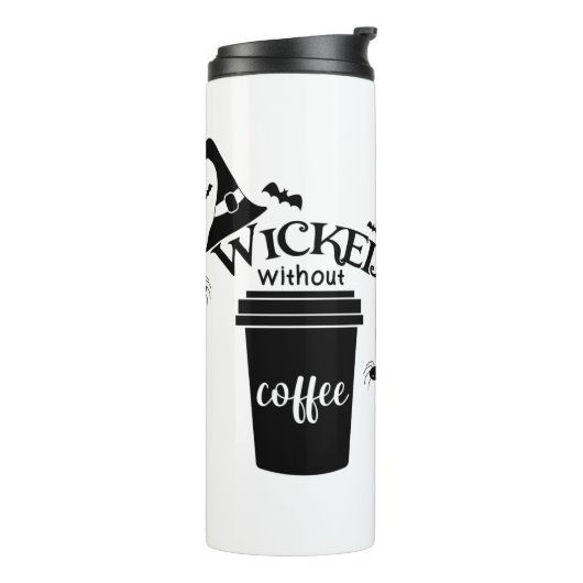 Bouteilles Isothermes Wicked Without Coffee – Funny Witchy Coffee Lover  (Tourné sur la gauche)