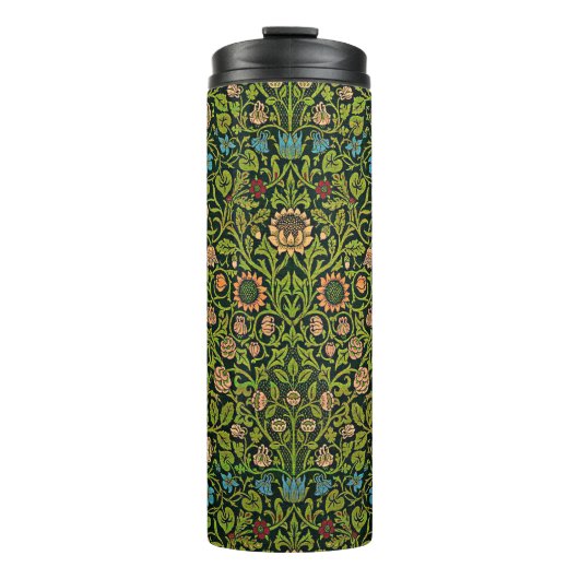 Bouteilles Isothermes William Morris - Ancolie, vert foncé, (Devant)