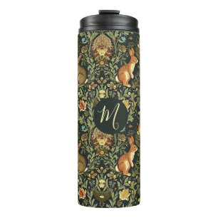 Bouteilles Isothermes William Morris Lapin Floral de Noël en Forêt