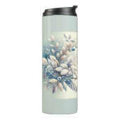 Bouteilles Isothermes Winter Bluebird Berry Wreath (Tourné sur la gauche)