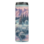 Bouteilles Isothermes Winter Cowboy Horse Mountain Reflection (Dos)