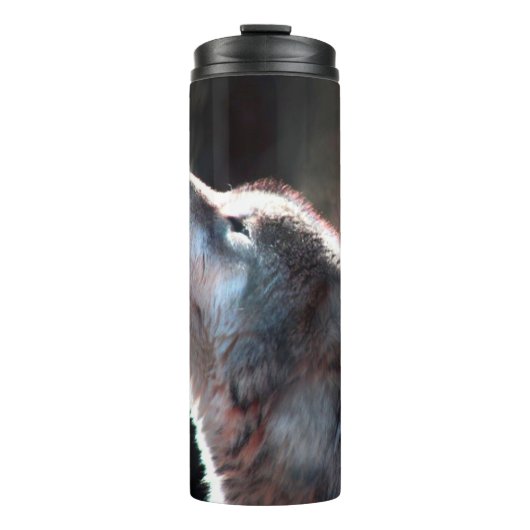 Bouteilles Isothermes Wolf Howling Loup solitaire (Devant)