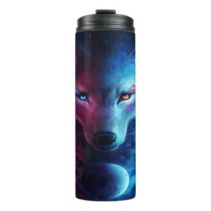 Bouteilles Isothermes Wolf Looking Over Moon 