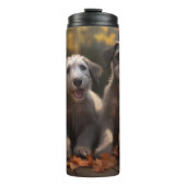 Bouteilles Isothermes Wolfhound Chiot Automne Citrouille de plaisir (Devant)